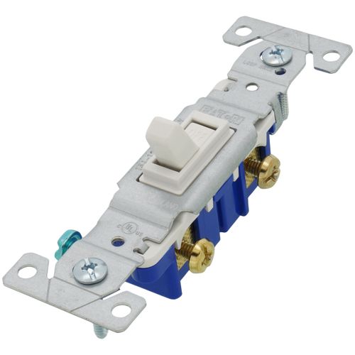 Main product image of Single-Pole Grounding Toggle Switch, 15A - White (120V)