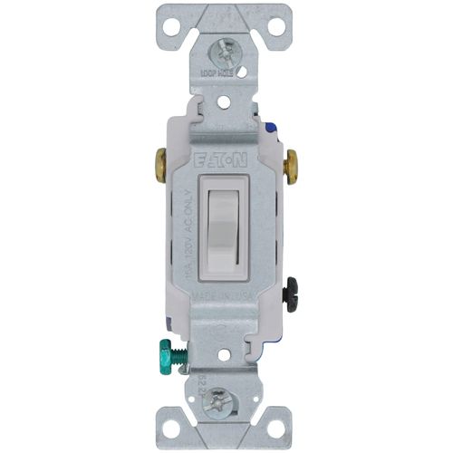 Main product image of 3-Way Grounding Toggle Switch, 15A, 1P - White (120V)