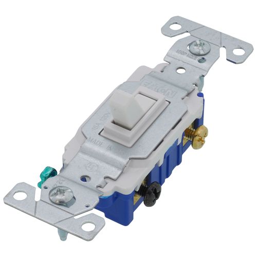 Main product image of 3-Way Grounding Toggle Switch, 15A, 1P - White (120V)