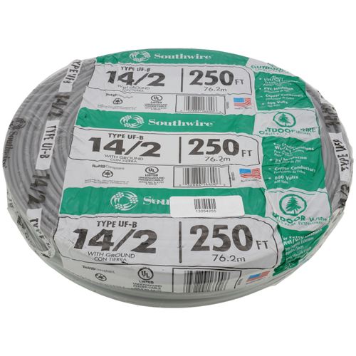 Main product image of 14/2 UF-B Copper Underground Feeder & Branch Circuit Cable w/ Ground Wire (250' Coil)