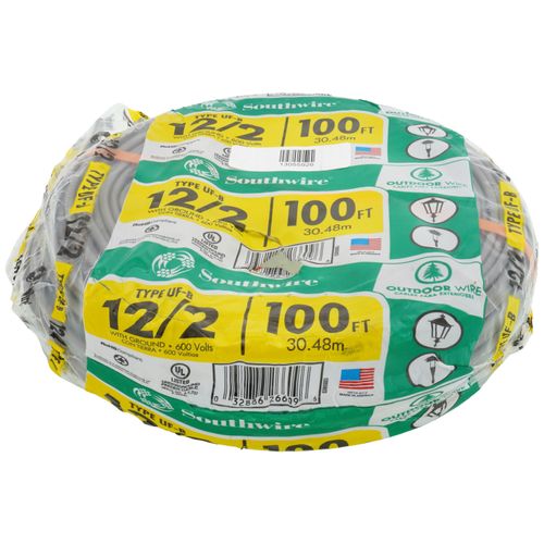 Main product image of 12/2 UF-B Copper Underground Feeder & Branch Circuit Cable w/ Ground Wire (100' Coil)