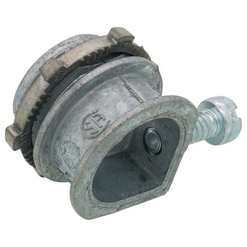 Main product image of 3/8" Zinc BX-Flex Straight Set Squeeze Connector