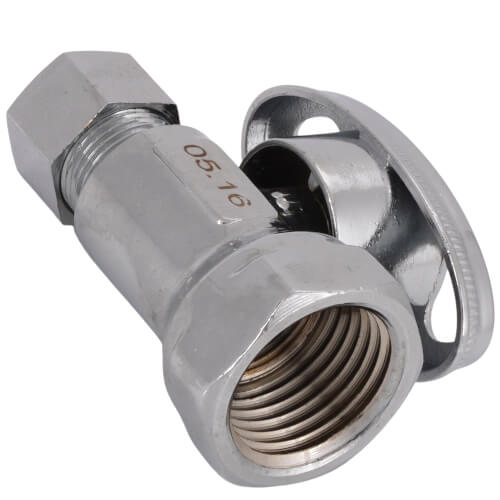Main product image of 1/2" FIP x 3/8" OD Compression Straight Stop Valve - LFBV890013, No Lead (Chrome)