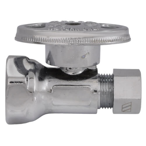 Main product image of 1/2" FIP x 3/8" OD Compression Straight Stop Valve - LFBV890013, No Lead (Chrome)