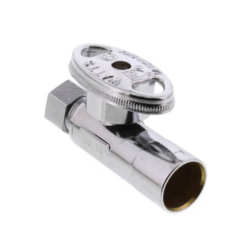 Main product image of 1/2" Nominal Sweat x 3/8" OD Compression Straight Stop Valve - LFBV892013, No Lead (Chrome)