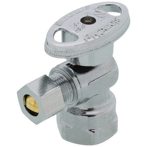Main product image of 1/2" FIP x 3/8" OD Compression Angle Stop Valve - LFBV890003, Lead Free (Chrome)