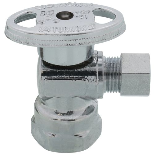 Main product image of 1/2" FIP x 3/8" OD Compression Angle Stop Valve - LFBV890003, Lead Free (Chrome)