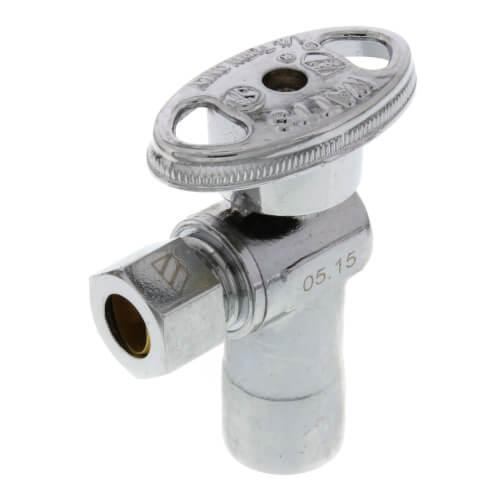 Main product image of 1/2" Nominal Sweat x 3/8" OD Compression Angle Stop Valve - LFBV892003, No Lead (Chrome)