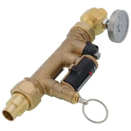 Main product image of 1/2" Sweat QuickSetter Balancing Valve w/ Flow Meter & Temp. Gauge - 0.5 to 1.75 GPM (Lead Free)