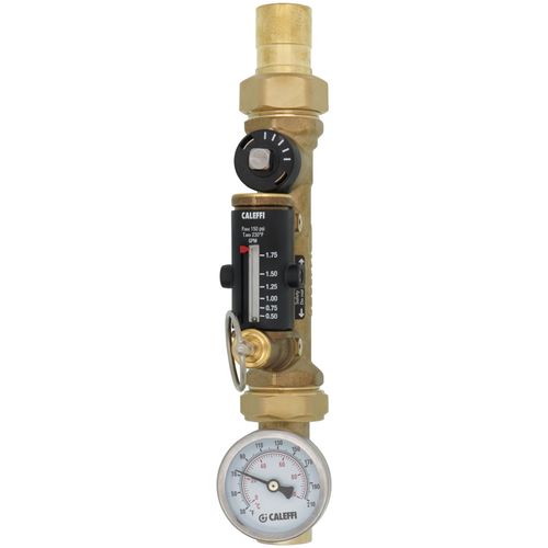 Main product image of 3/4" Sweat QuickSetter Balancing Valve w/ Flow Meter & Temp. Gauge - 0.5 to 1.75 GPM (Lead Free)