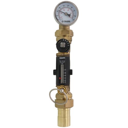 Main product image of 3/4" Sweat QuickSetter Balancing Valve w/ Flow Meter & Temp. Gauge - 2.0 to 7.0 GPM (Lead Free)
