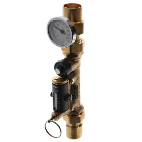 Main product image of 1" Sweat QuickSetter Balancing Valve w/ Flow Meter & Temp. Gauge - 2.0 to 7.0 GPM (Lead Free)