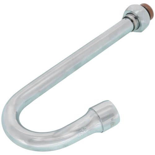 Main product image of 9-1/16" Swivel Gooseneck Nozzle w/ Stream Regulator Outlet, 2-5/8" Spread & 5-9/16" Clearance, 132X-TS-BRASS