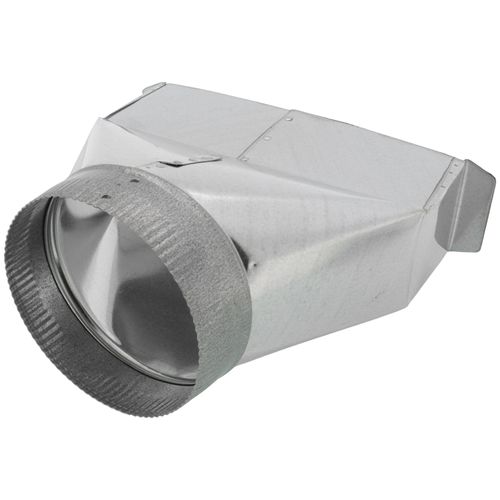 Main product image of 6" Galvanized Transition - Long Throat (3-1/4" x 10" Round)