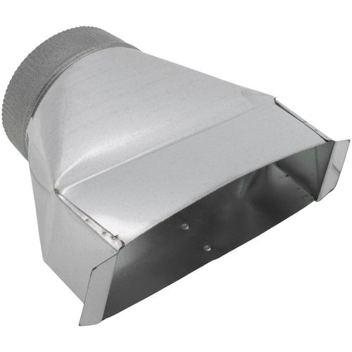 Main product image of 6" Galvanized Transition - Long Throat (3-1/4" x 10" Round)