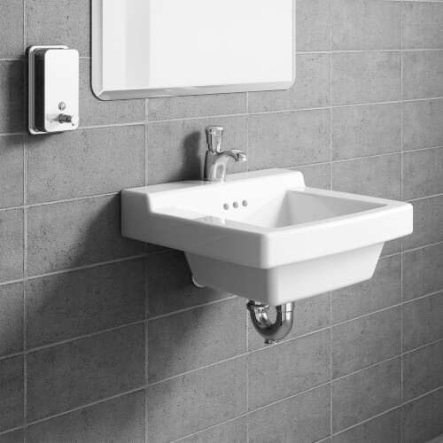 Main product image of Metering Pillar Tap Faucet With Extended Spout 1.0 gpm/3.8 Lpf, 1340109.002