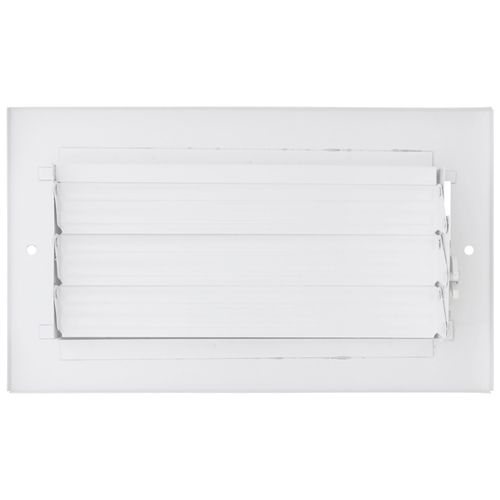 Main product image of 8" x 4" (Wall Opening Size) Three-Way White Sidewall/Ceiling Register (303 Series)
