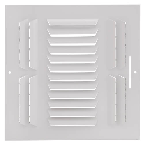 Main product image of 10" x 10" (Wall Opening Size) Three-Way White Sidewall/Ceiling Register (303 Series)