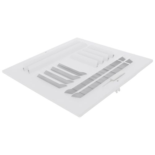 Main product image of 8" x 8" (Wall Opening Size) Four-Way White Sidewall/Ceiling Register (304 Series)