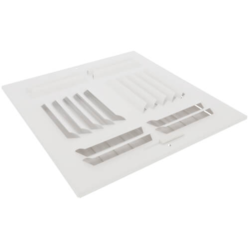 Main product image of 10" x 10" (Wall Opening Size) Four-Way White Sidewall/Ceiling Register (304 Series)