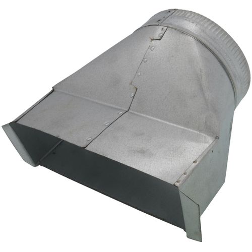Main product image of 7" Galvanized Transition - Long Throat (3-1/4" x 10" Round)