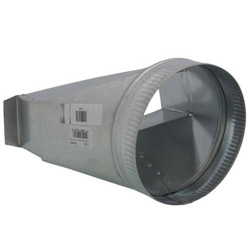 Main product image of 7" Galvanized Transition - Long Throat (3-1/4" x 10" Round)
