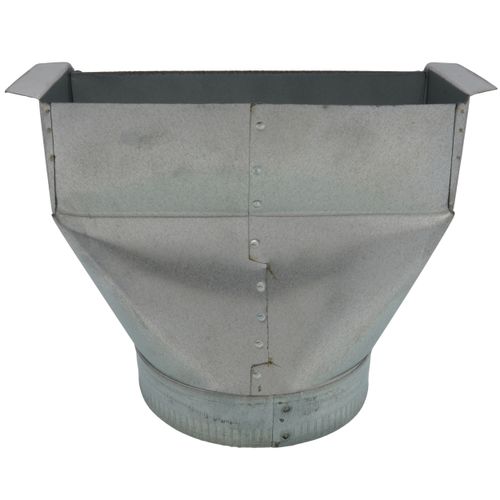 Main product image of 7" Galvanized Transition - Long Throat (3-1/4" x 10" Round)