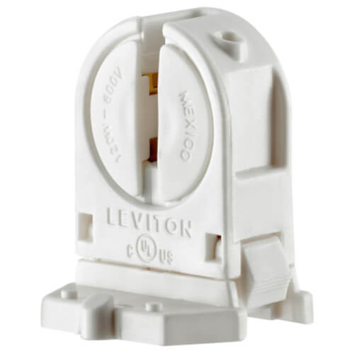 Main product image of Fluorescent Lampholder, Miniature Base, w/ Panel Locator Post - White (120W)