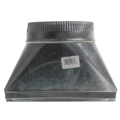 Main product image of 6" Galvanized Transition (3-1/4" x 10" Round)