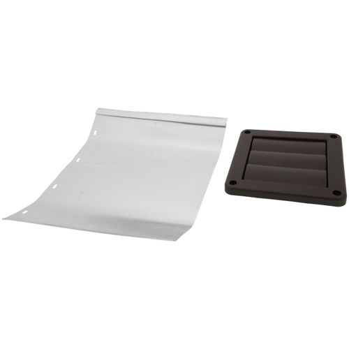 Main product image of 4" x 8 Ft. Flexible Foil Dryer Exhaust Transition Duct Louvered Vent Kit (Brown)