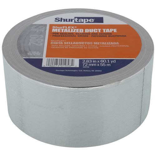 Main product image of SF 682 ShurFLEX Silver Professional Metalized Cloth Duct Tape (3" x 180')