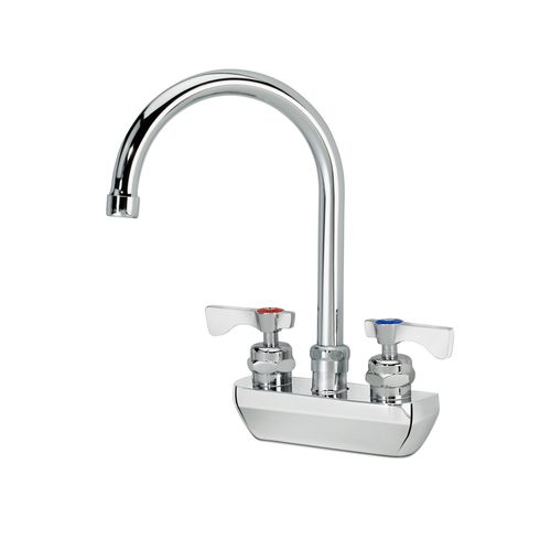 Main product image of Royal Series 4" Center Wall Mount Kitchen Faucet w/ 6" Wide Gooseneck Spout, 14-401L