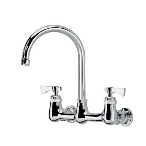 Main product image of Royal Series 8" Center Wall Mount Kitchen Faucet w/ 6" Wide Gooseneck Spout, 14-801L