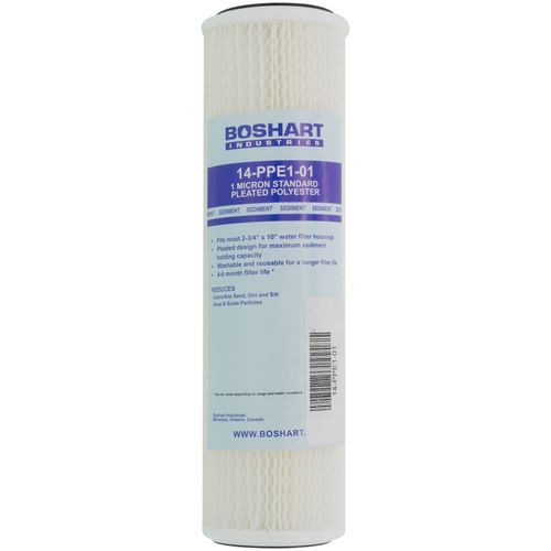 Main product image of 1 Micron 10" Standard Pleated Polyester Sediment Cartridge