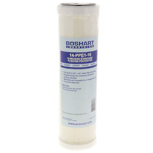 Main product image of 10 Micron 10" Standard Pleated Polyester Sediment Cartridge