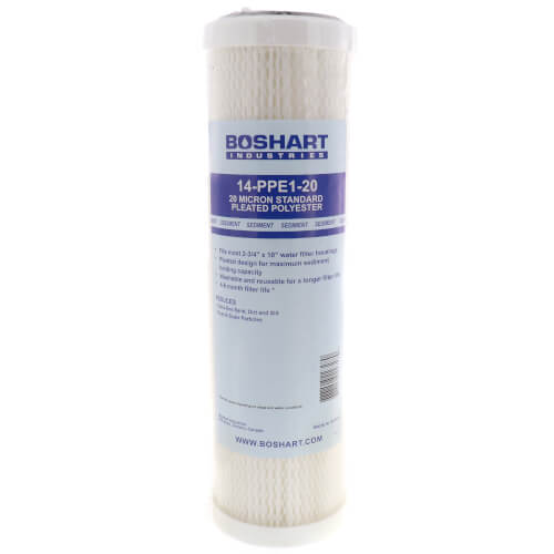 Main product image of 20 Micron 10" Standard Pleated Polyester Sediment Cartridge