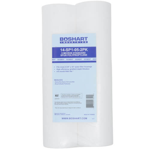 Main product image of 5 Micron 10" Standard Spun Poly Sediment Cartridge (Pack of 2)
