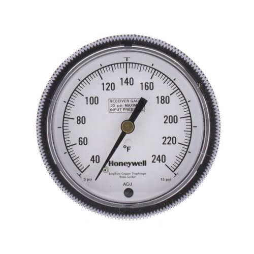 Main product image of 2-1/2" Pneumatic Receiver Gauge (40° to 240°F)