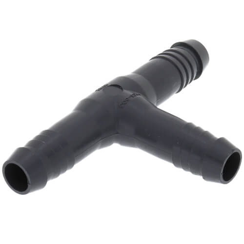 Main product image of 3/8" PVC Spiral Barbed Insert Tee