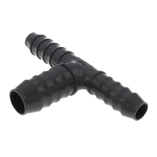 Main product image of 1/2" x 1/2" x 3/4" PVC Barbed Insert Reducing Tee (Insert x Insert x Insert)