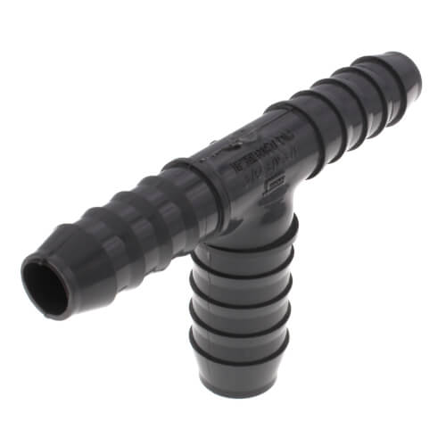 Main product image of 1/2" x 1/2" x 3/4" PVC Barbed Insert Reducing Tee (Insert x Insert x Insert)