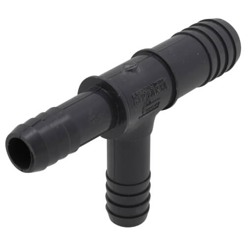 1401124 1401124 1" x 3/4" x 1/2" PVC Barbed Insert Reducing Tee