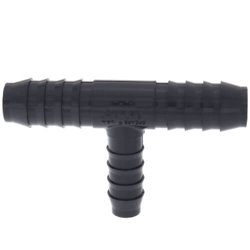 Main product image of 3/4" x 3/4" x 1/2" PVC Barbed Insert Reducing Tee (Insert x Insert x Insert)