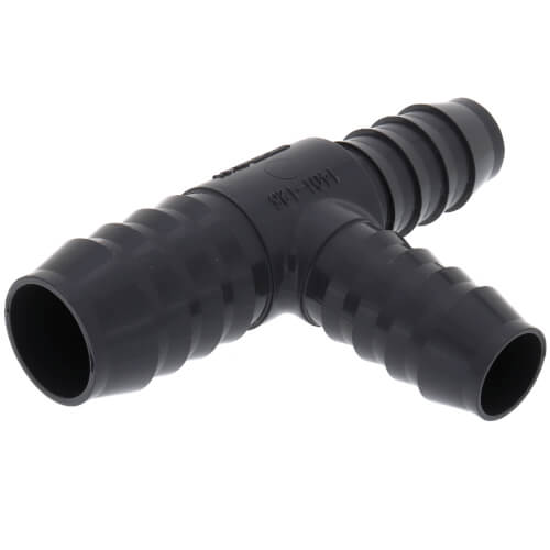 Main product image of 1" x 3/4" x 3/4" PVC Barbed Insert Reducing Tee (Insert x Insert x Insert)