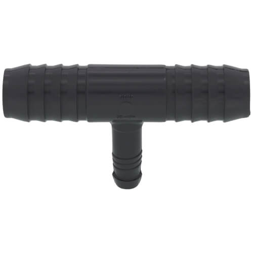 Main product image of 1" x 1" x 3/8" Spiral Barbed PVC Tee (Insert x Insert x Spiral Barb)