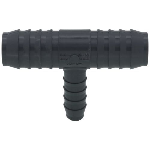Main product image of 1" x 1" x 1/2" PVC Barbed Insert Reducing Tee (Insert x Insert x Insert)