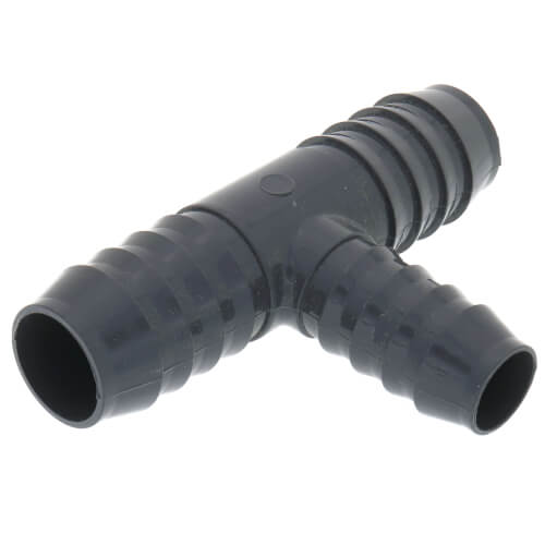Main product image of 1" x 1" x 3/4" PVC Barbed Insert Reducing Tee (Insert x Insert x Insert)