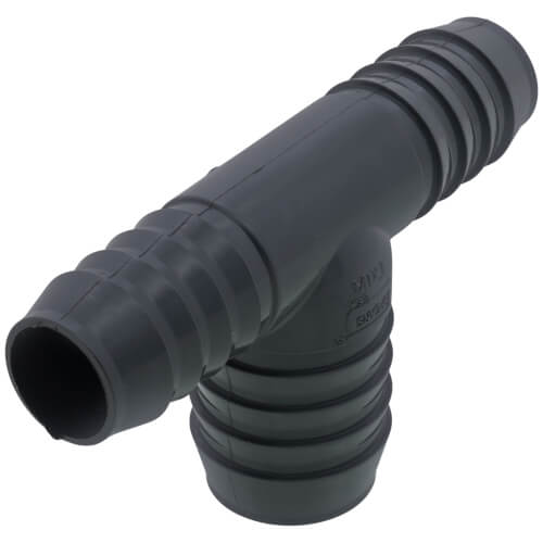 Main product image of 1" x 1" x 1-1/4" PVC Barbed Insert Reducing Tee (Insert x Insert x Insert)