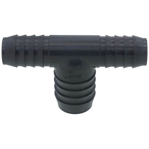 Main product image of 1" x 1" x 1-1/4" PVC Barbed Insert Reducing Tee (Insert x Insert x Insert)