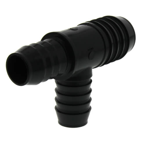Main product image of 1-1/4" x 1" x 1" PVC Barbed Insert Reducing Tee (Insert x Insert x Insert)